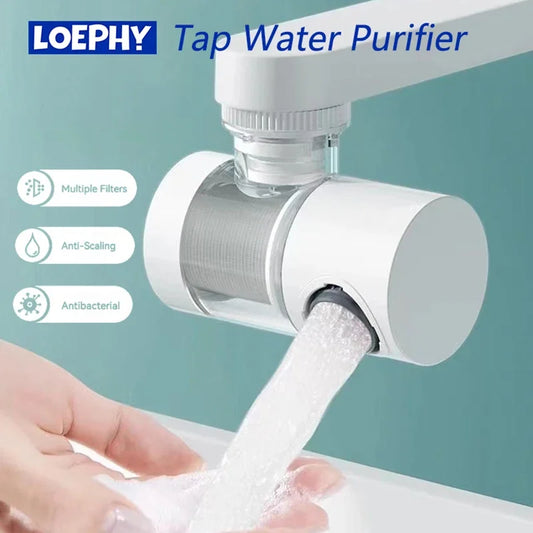 Filter2o splash-proof faucet water purifier.