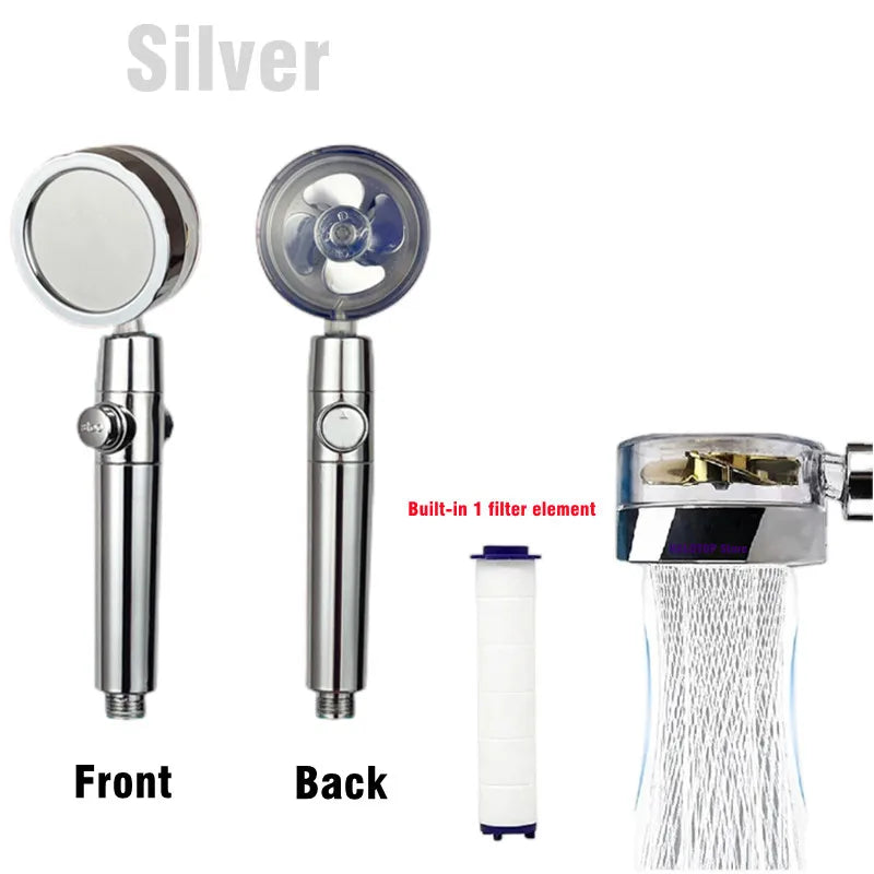 High Pressure Turbo Fan Shower Head with Filter