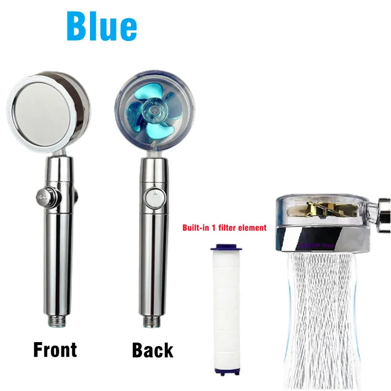 High Pressure Turbo Fan Shower Head with Filter